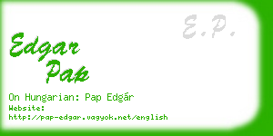 edgar pap business card